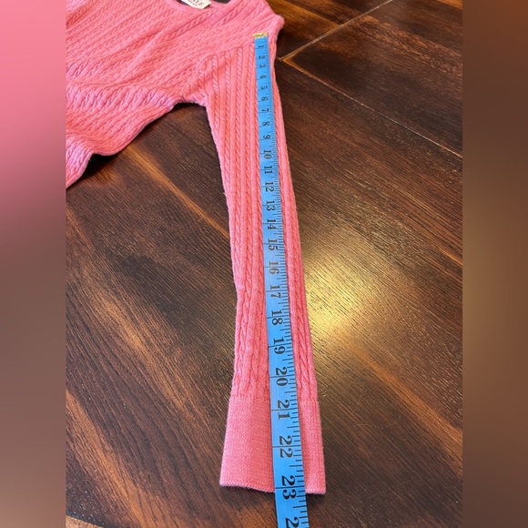 Castle of Ireland Lambswool Sweater Women’s Size M / 40 Pullover Cable Knit Pink - Picture 9 of 9